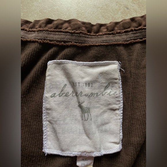 Y2k vintage Abercrombie brown babydoll top - Picture 7 of 12